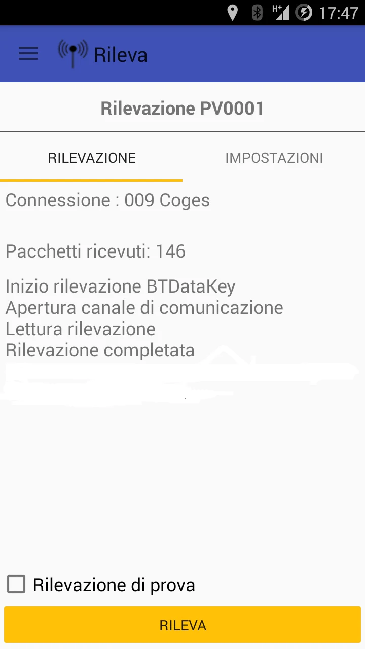 Rileva screenshot